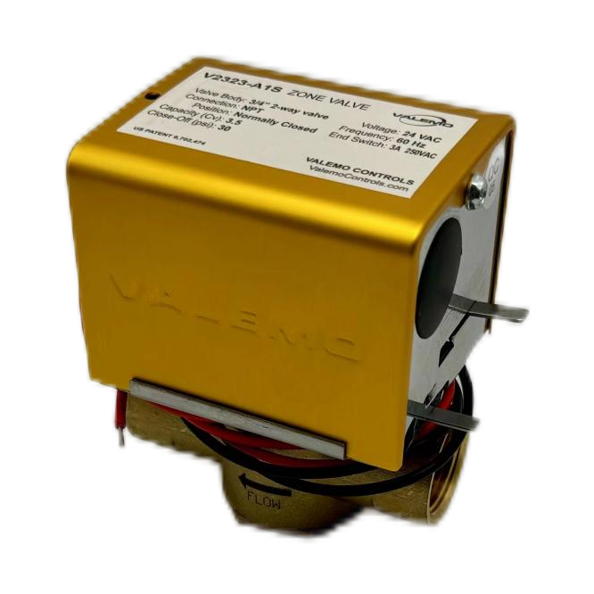 CASE of (12) V2323-A1S Zone Valve, 2-way, 3/4" NPT, 24 VAC w/ End Switch