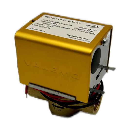 CASE of (12) V2323-A1S Zone Valve, 2-way, 3/4" NPT, 24 VAC w/ End Switch