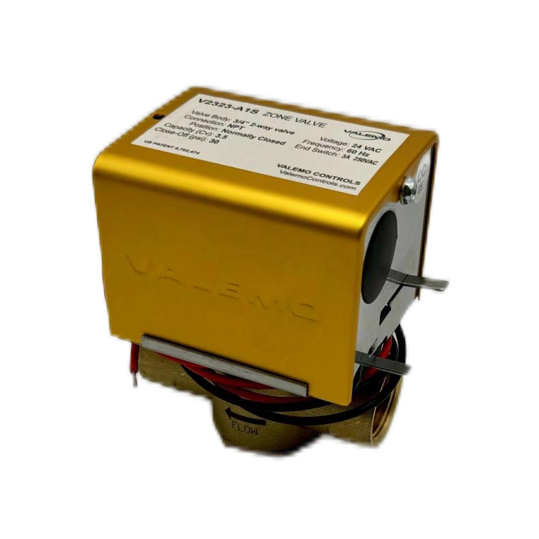 CASE of (12) V2323-A1S Zone Valve, 2-way, 3/4" NPT, 24 VAC w/ End Switch