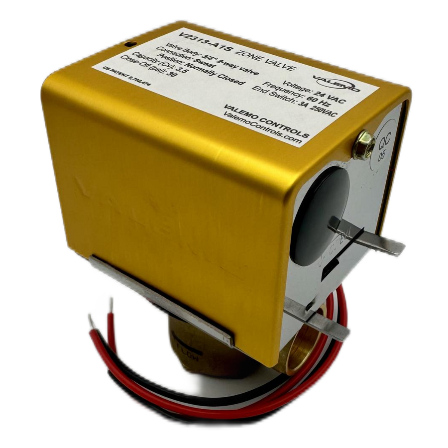 CASE of (12) V2313-A1S Zone Valves, 2-way, 3/4" Sweat, w/ End Switch