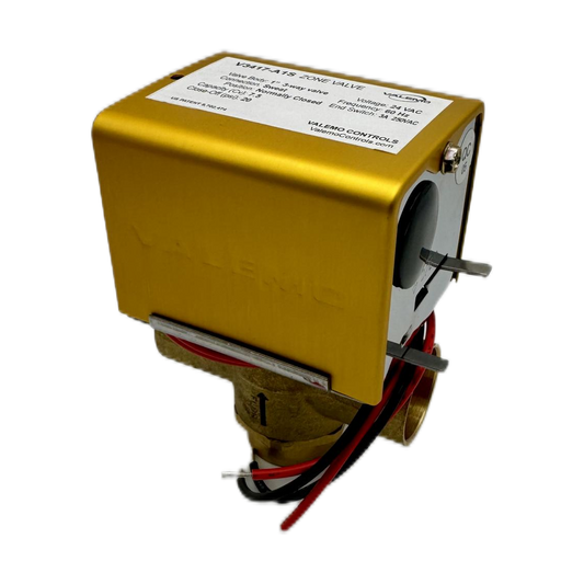 CASE of (12) V3417-A1S Motorized Zone Valve, 3-way, 1" Sweat, 24 VAC with End Switch