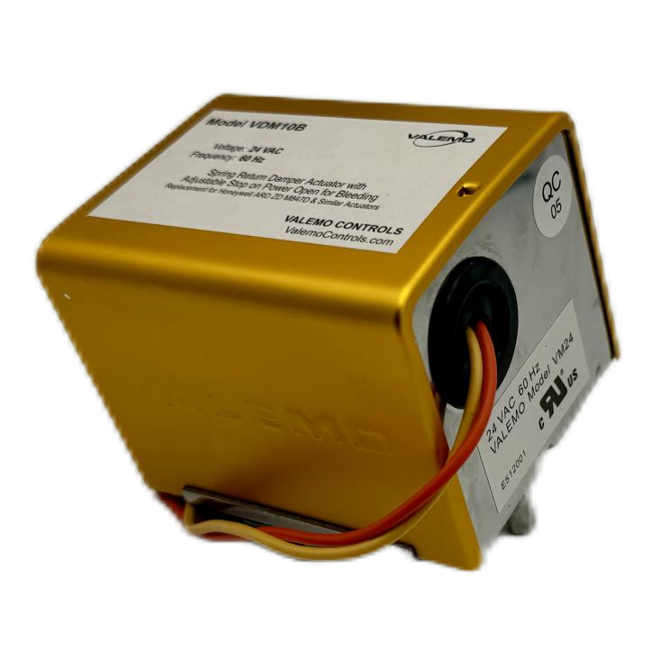 Valemo VDM10B,  24 VAC General Purpose Spring Return Damper Motor Actuator , Replace Honeywell M847D & other damper Actuators (see more below), with adjustable stopper.