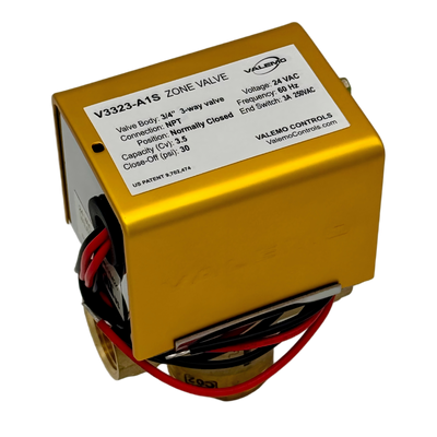 V3323-A1S Zone Valve, 3-way, 3/4" NPT, 24 VAC w/ End Switch