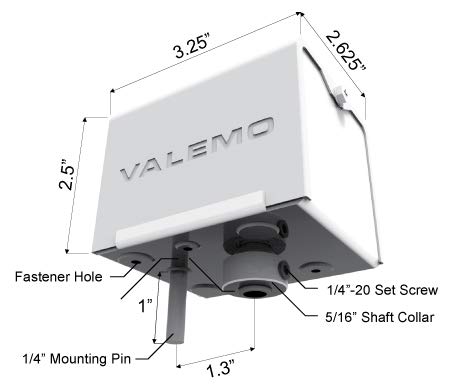 VALEMO VDM20-B120, General Purpose Spring Return Damper Actuator and Motor, Replacement for similar models by Honeywell, Erie and etc. 120 VAC, No Switch