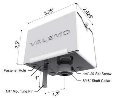 VALEMO VDM20-B120, General Purpose Spring Return Damper Actuator and Motor, Replacement for similar models by Honeywell, Erie and etc. 120 VAC, No Switch