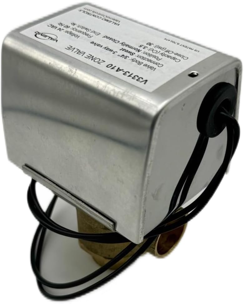 V3313-A10 Motorized Zone Valve, 3-way 3/4", Sweat, 24 VAC, No End Switch