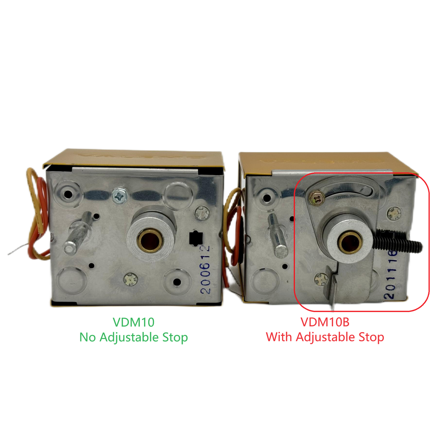 Valemo VDM10B,  24 VAC General Purpose Spring Return Damper Motor Actuator , Replace Honeywell M847D & other damper Actuators (see more below), with adjustable stopper.