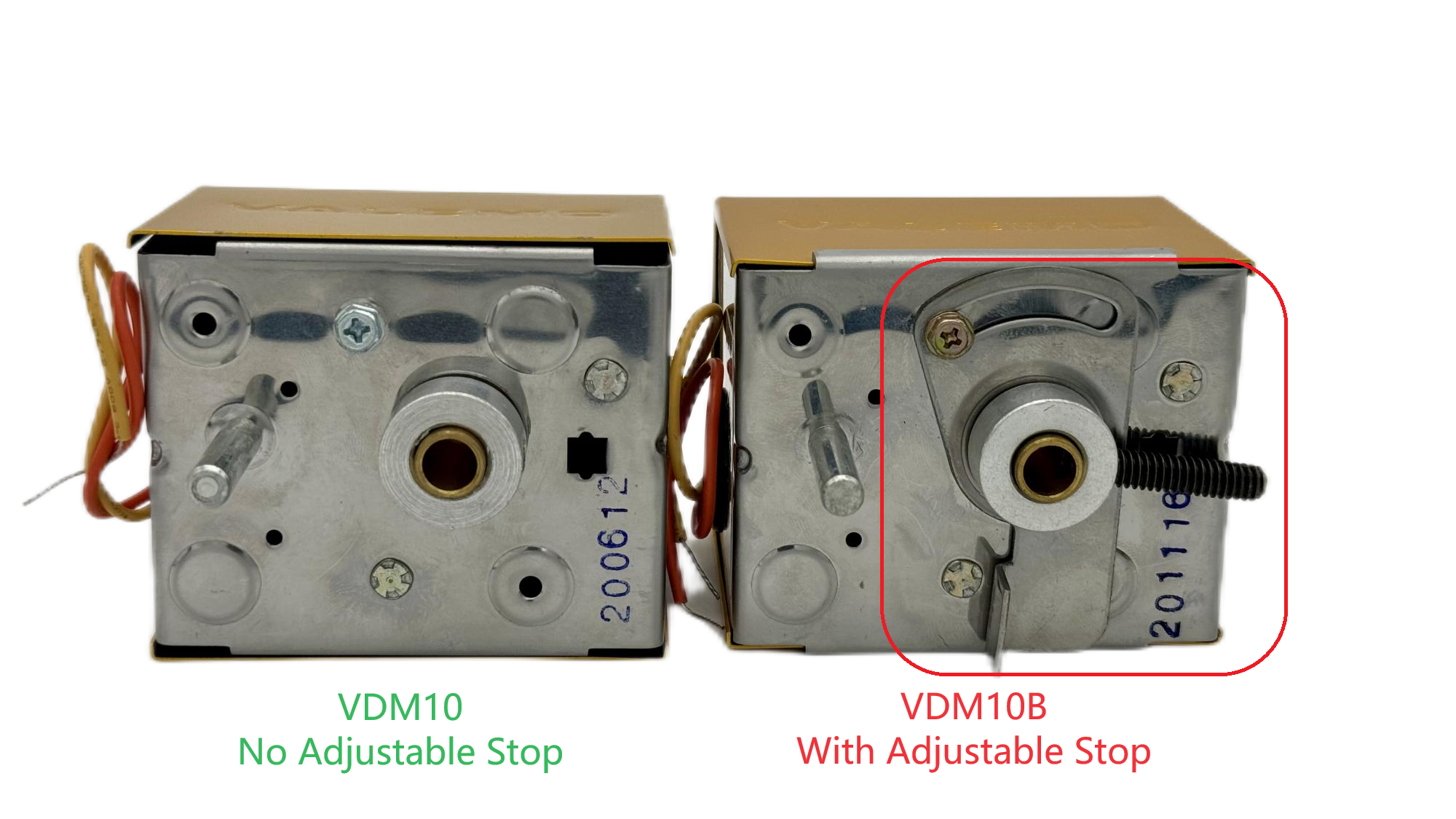 Valemo VDM10B,  24 VAC General Purpose Spring Return Damper Motor Actuator , Replace Honeywell M847D & other damper Actuators (see more below), with adjustable stopper.