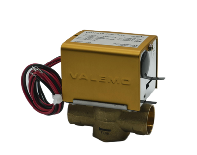 CASE of (12) V2417-A1S Motorized Zone Valve, 2-way, 1" Sweat, 24 VAC, with End Switch