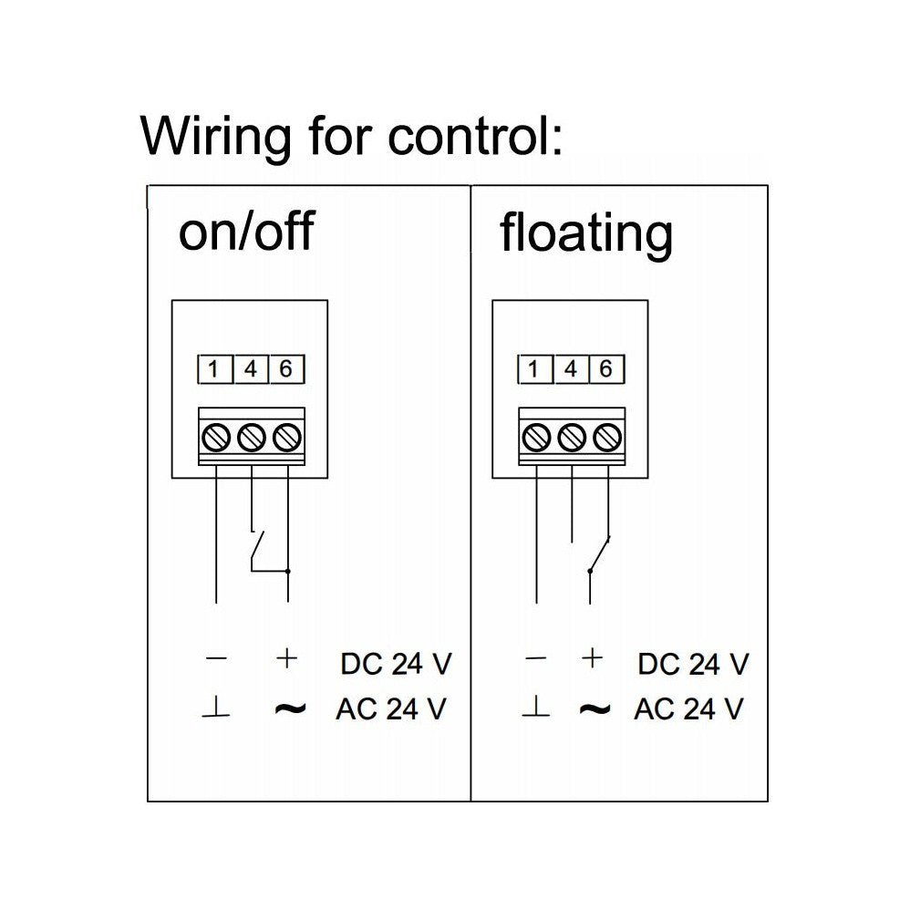VDM60-LO HVAC Damper Actuator, 24VAC/DC On/Off, Floating Non-Spring Return