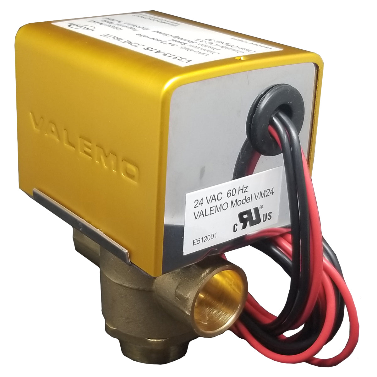 CASE of (12) V3313-A1S Motorized Zone Valve, 3-way, 3/4" Sweat, 24 VAC with End Switch