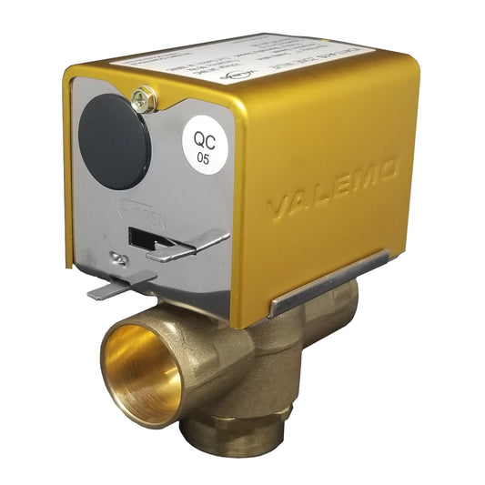 V3417-A1S Zone Valve, 3-way, 1" Sweat, 24 VAC w/ End Switch